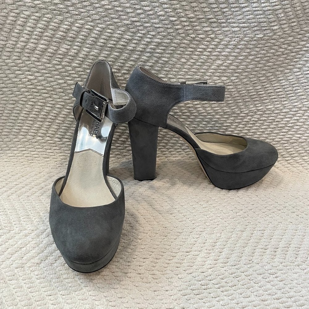 Michael Kors suede platform pumps, size 8
